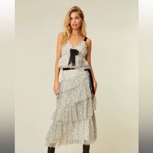LoveShackFancy Mendes Lace Tiered Top